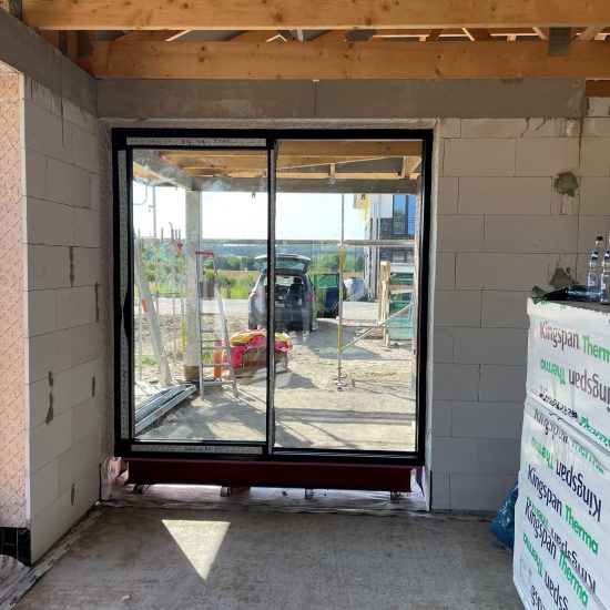 Baustelle einbau Fenster